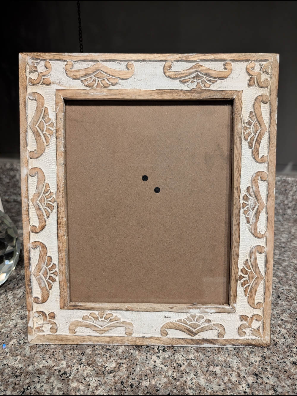 Rustic White and Natural Wood Decorative Photo Frame